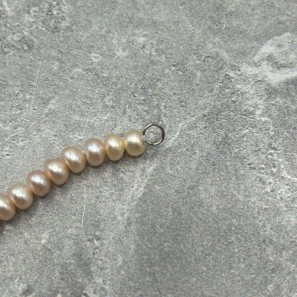 NWOT Vintage Womens Ivory Cream Natural Pearl Bead Necklace Jewelry 17 inches - Picture 6 of 9